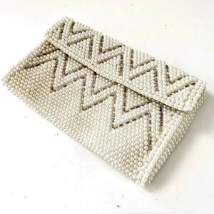 made in Japan Women Clutch white cream bag